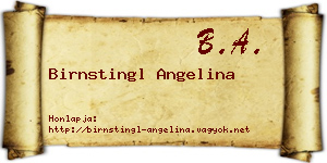 Birnstingl Angelina névjegykártya